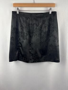 Women’s Lyaner Large Black Floral Satin Mini Skirt